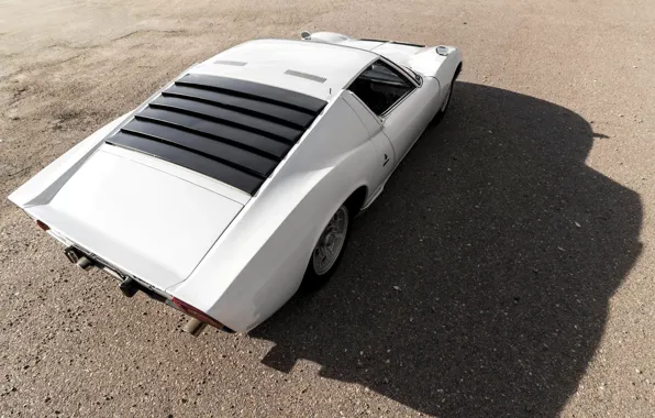 Auto, Lamborghini, White, Machine, Shadow, 1971, Car, Supercar