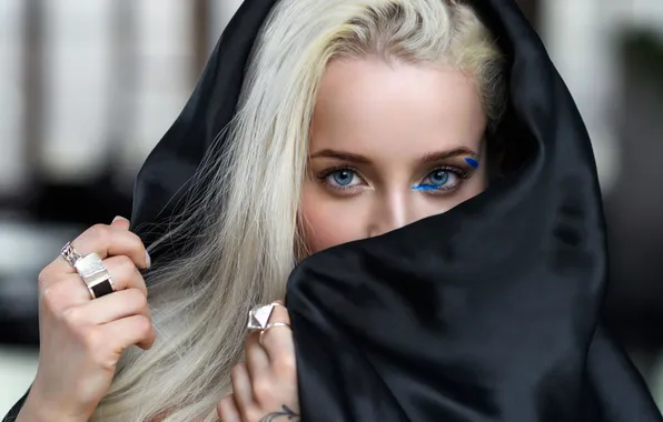 Eyes, look, blonde, Sergey Zemnukhov
