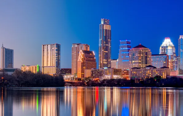 Austin, twilight, Austin, usa, Texas, Twilight, Texas