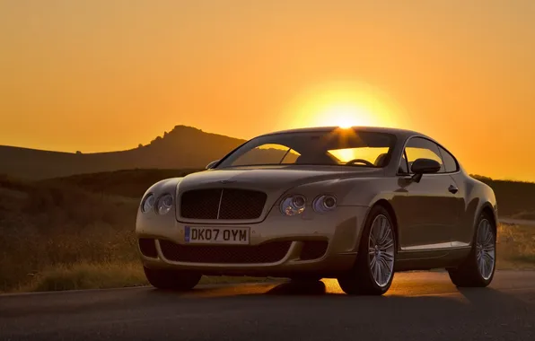 Bentley, sunset, continental gt speed