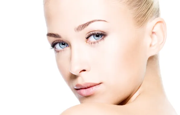 Sexy, blue eyes, look, blonde