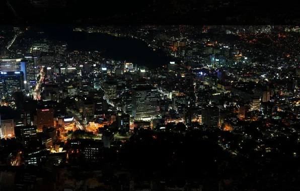 Night, lights, China