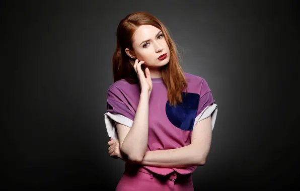 Look, girl, sweetheart, actress, red, beautiful, redhead, red lips