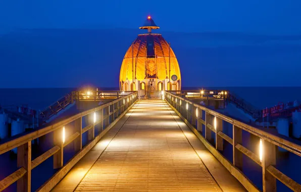 Picture lights, Germany, pier of Sellin, Ryugen Island