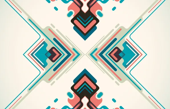 Geometry, texture, color, stock vector