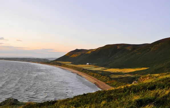 Landscape, nature, hills, valley