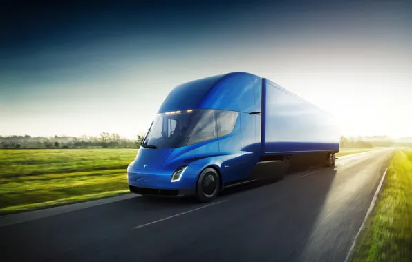 Truck, Tesla, electric, Semi