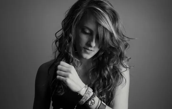 Girl, hair, bracelet