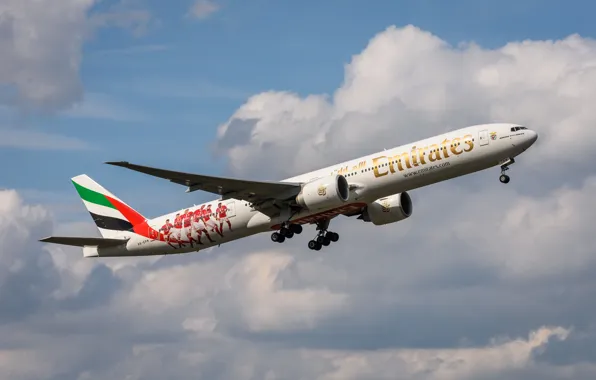 Picture Emirates, Boing, 777-300 HE
