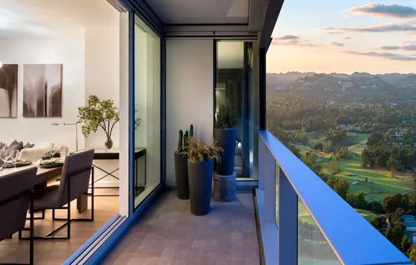 Picture interior, balcony, dining room