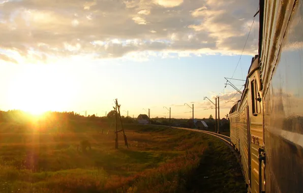 Train, The sun, turn