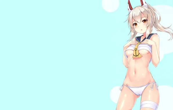 Girl, sexy, lingerie, cleavage, panties, long hair, boobs, anime