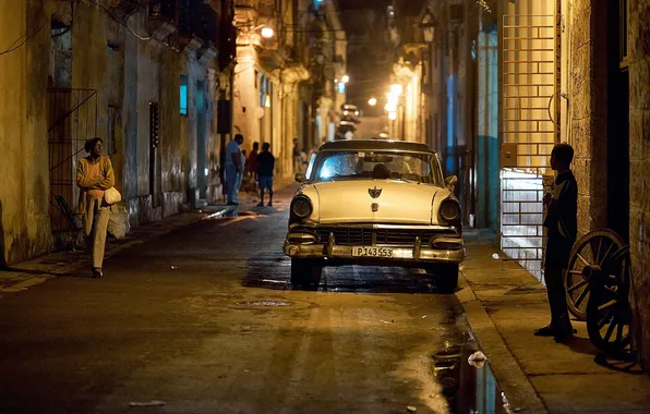Machine, street, the evening, Rashid Usmanov