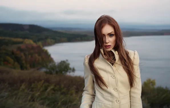 Picture water, the wind, hair, Girl, Roman Filippov