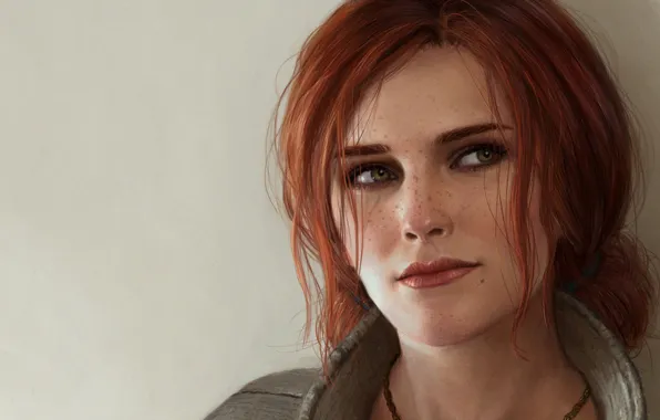 Picture girl, beauty, red, the enchantress, triss merigold, The Witcher 3 Wild Hunt