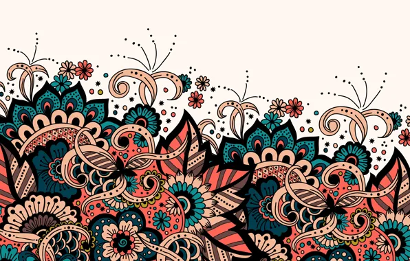 Pattern, ornament, BACKGROUND, WHITE, FLOWERS