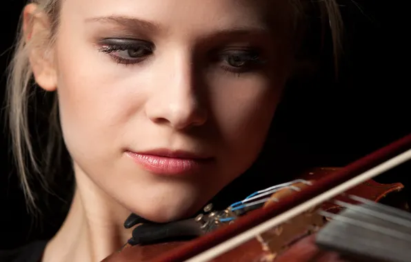 Girl, music, violin