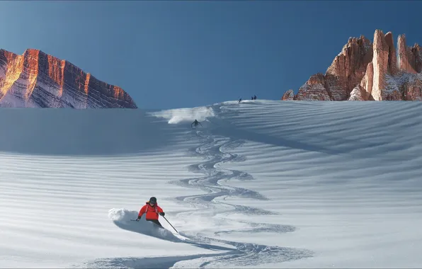 Sport, ski, Italy, sport, Italy, winter, mountain, snow