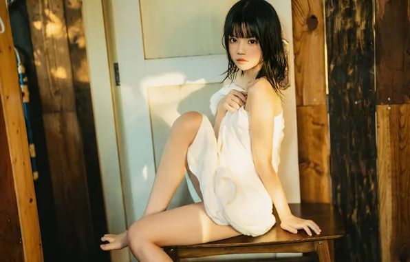 Beautiful, Asian, Model, Bathroom, Woman, Cute, Pretty, Petite