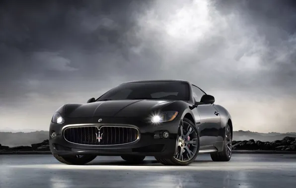 Black, Maserati, GranTurismo-S