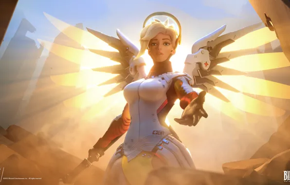 Picture art, Blizzard, Overwatch, mercy