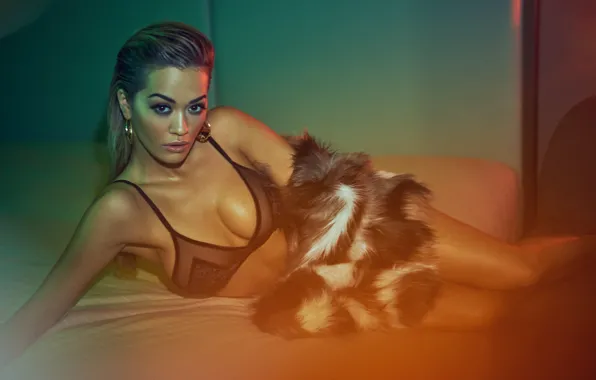 Chest, girl, face, beauty, singer, Rita Ora