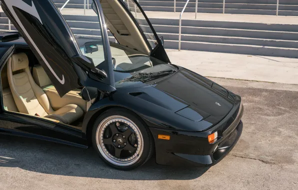 Picture Black, Supercar, Scissor doors, 1998 Lamborghini Diablo SV