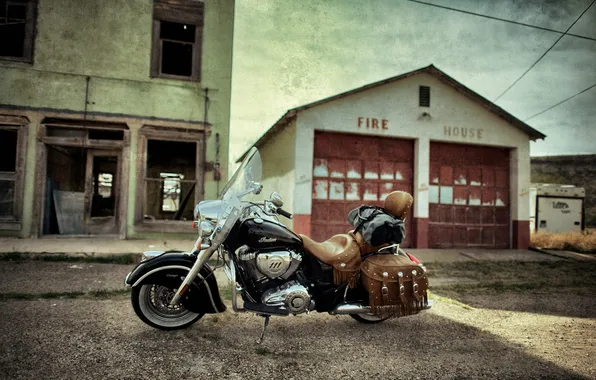 Picture style, street, motorcycle, bike, legend, Indian Chief