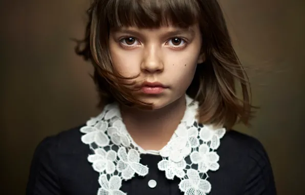 Picture portrait, girl, brown-eyed, Alexander Vinogradov, beautiful portrait