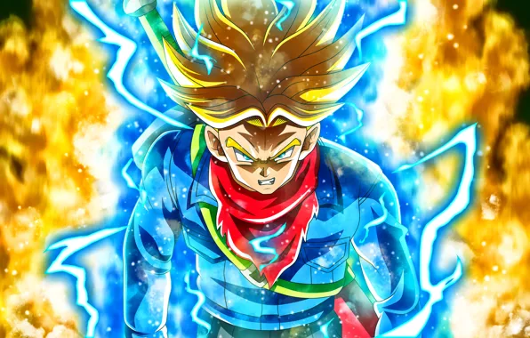 Rage Trunks, dbs, HD wallpaper