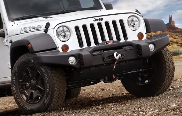 White, Wheel, Lights, Sahara, Wrangler, Jeep, The front