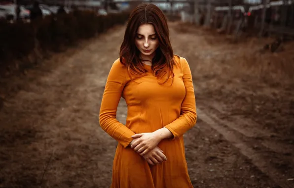 Picture road, dress, sponge, bokeh