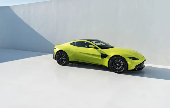 Aston Martin, Vantage, side view, 2018