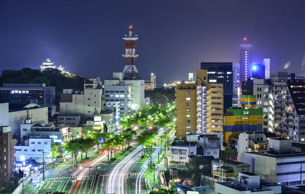 The CITY, HOME, JAPAN, NIGHT LIGHTS
