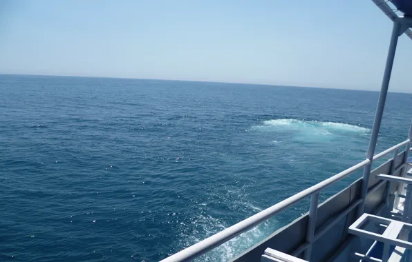 Sea, boat, Crimea