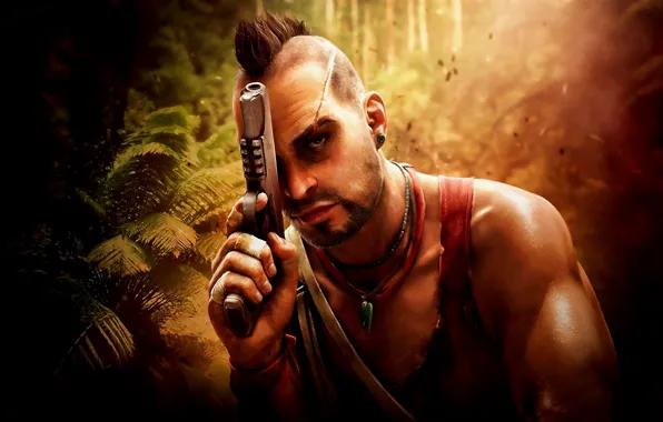 Picture gun, treatment, jungle, far cry 3, Vaas, far edge 3, vase