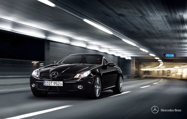 Picture machine, speed, the tunnel, Mercedes-Bez