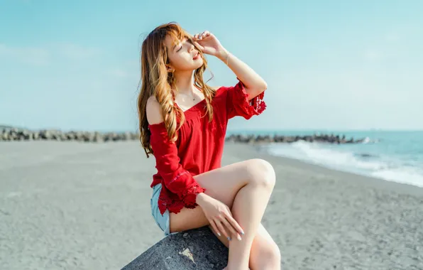 Picture girl, pose, sweetheart, hair, figure