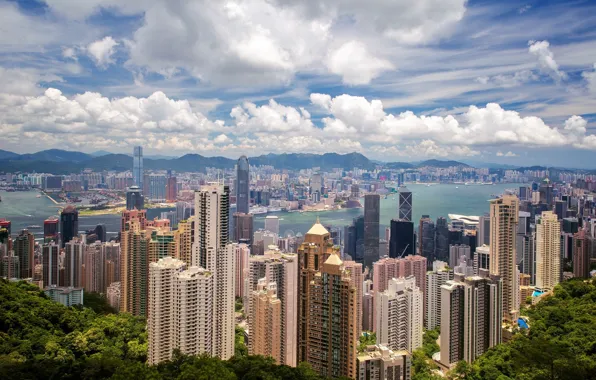 The city, Hong Kong, panorama, China