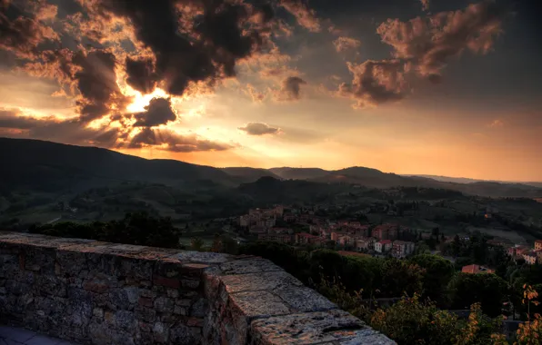 Sunset, Italy, Italy, Tuscany, Toscana