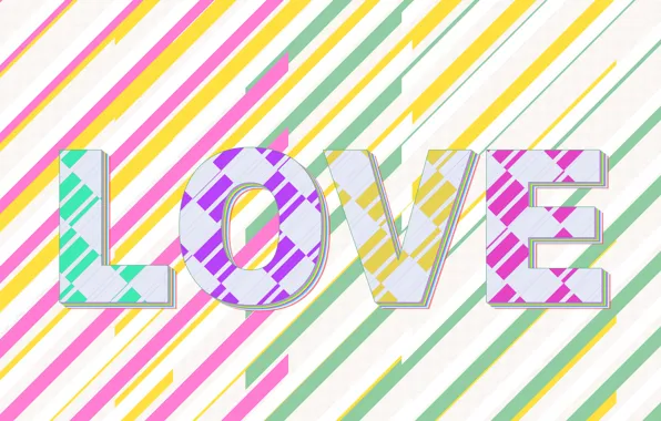 Picture love, letters, paint, love, the volume, words