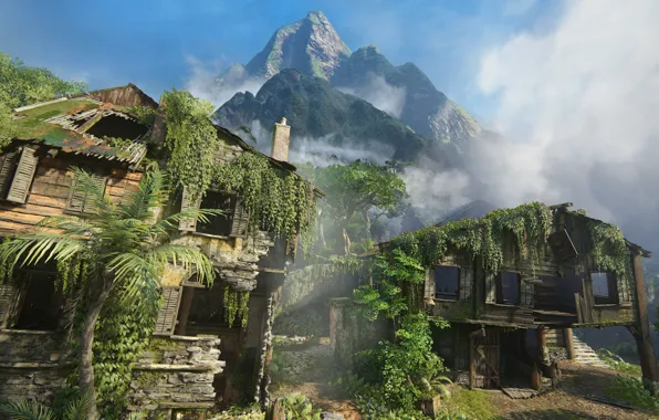 Mountains, home, Naughty Dog, Playstation 4, Uncharted 4: A Thief's End, Libertaliya