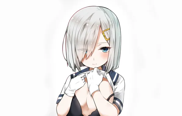 Girl, sexy, lingerie, bra, cleavage, boobs, anime, blue eyes