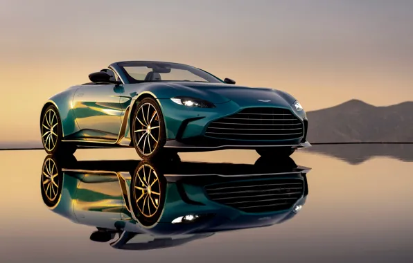 Mountains, design, reflection, Aston Martin, Roadster, power, horizon, Roadster