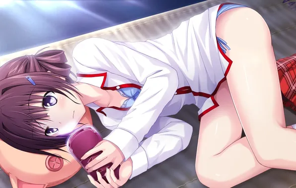 Picture girl, room, bed, schoolgirl, art, PSP, Susukino Mouth, Love of Love Emperor of Love!