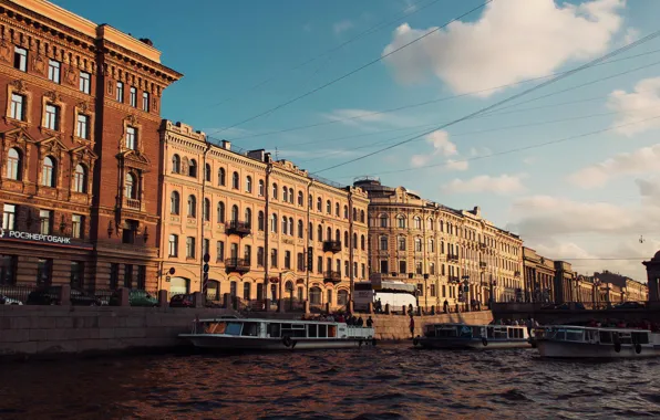 Picture river, channel, Russia, Peter, Saint Petersburg, St. Petersburg