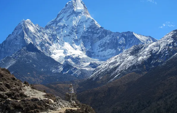 Mountains, The Himalayas, Nepal, AMA Dablam