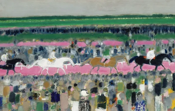 People, picture, horse, riders, genre, Andre Brasilier, Training Field at Maisons-Laffitte