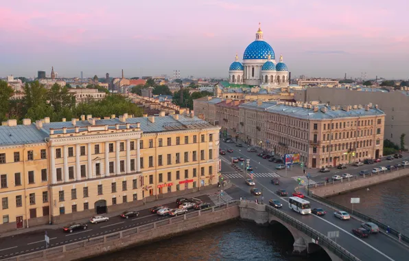 The city, Saint Petersburg, Cathedral, promenade, from the roof, Trinity