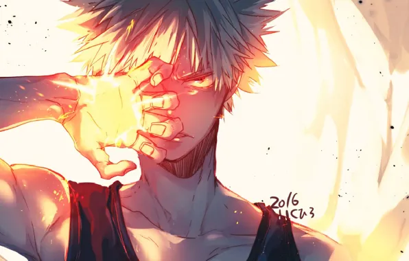 Anime, art, hero, guy, Boku no Hero Academy, My hero Academy